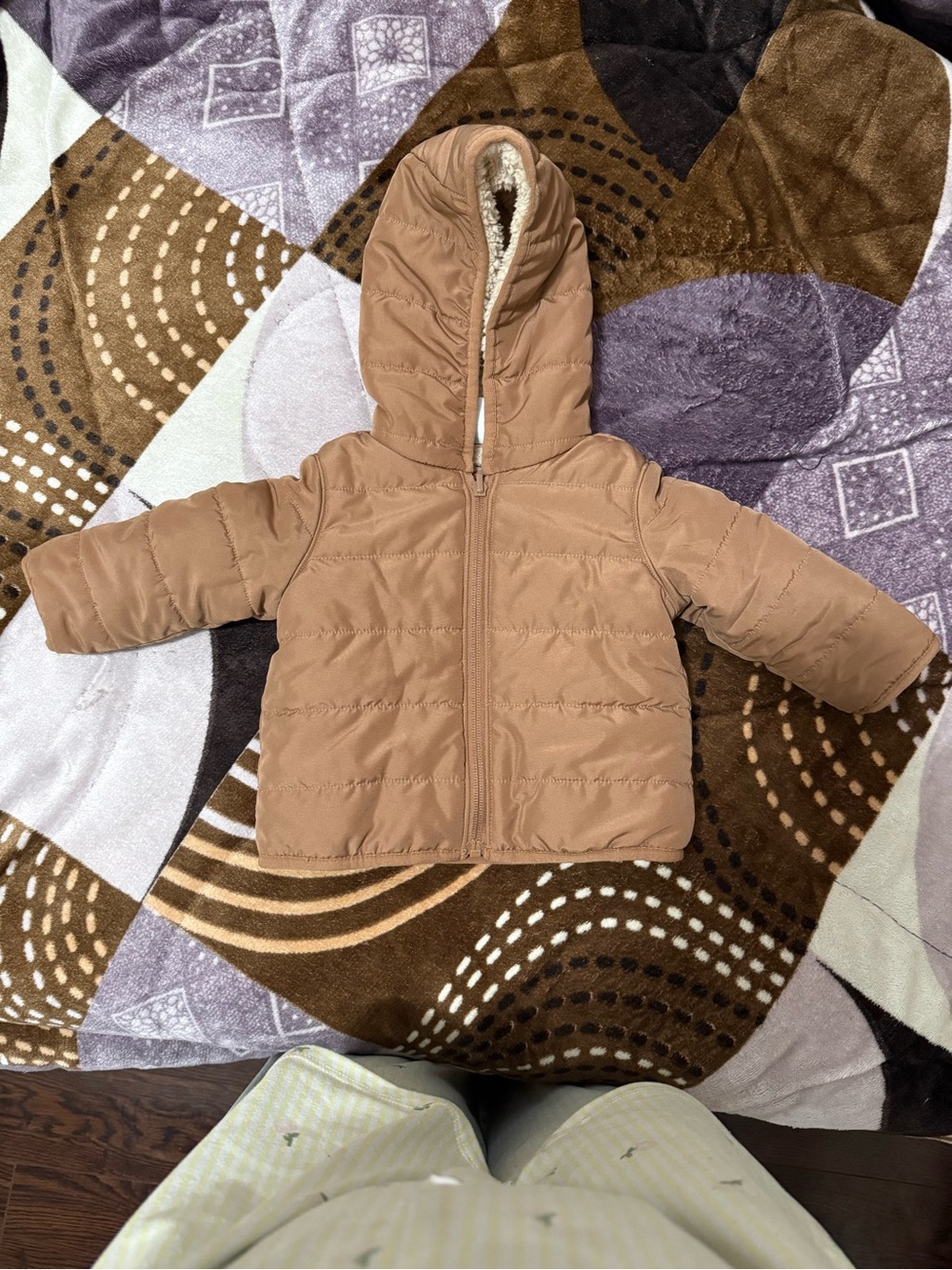 Carter's Tan Hooded Puffer Jacket
